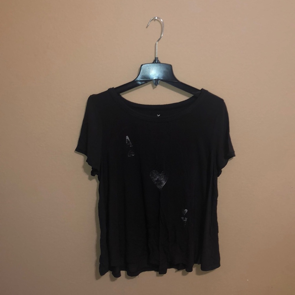 “Soft & Sexy” faded ace card shirt
